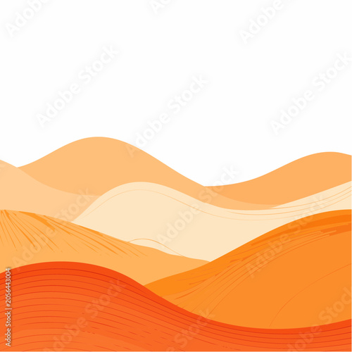 Abstract Desert Landscape with Rolling Dunes