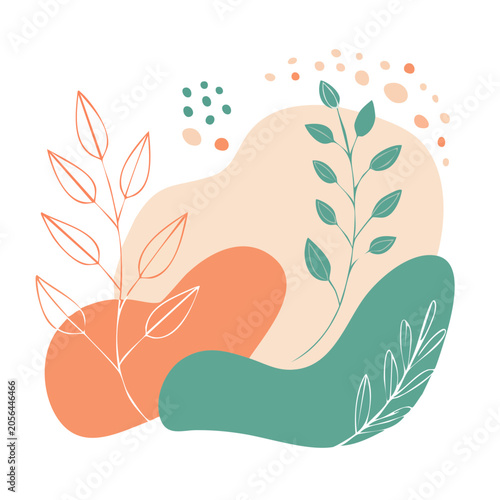 Flat design autumn leaf vector illustration