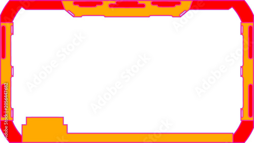 Red orange border frame