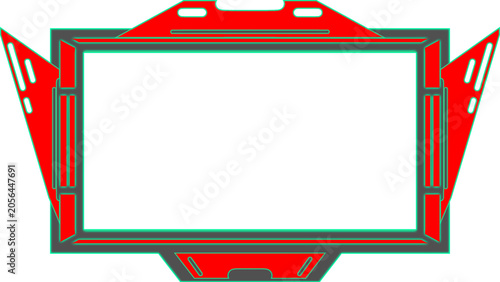 Robotic themed border frame