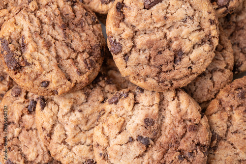 Detail of chocolate chip cookies