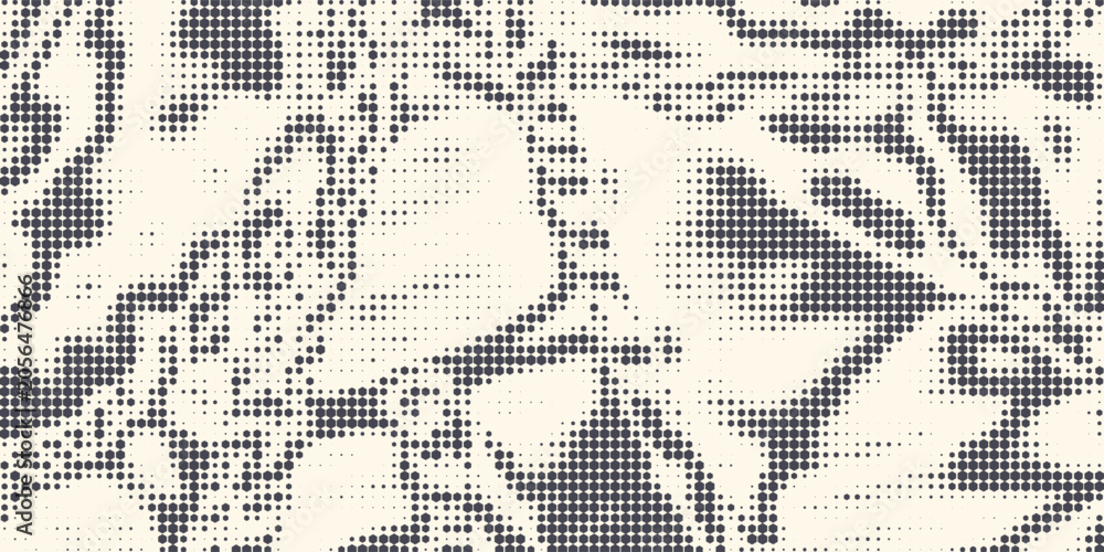 Fototapeta premium Hexagon Shapes Vector Abstract Geometric Technology Retrowave Sci-Fi Texture Isolated on Light Background. Halftone Hex Retro Simple Pattern. Eps10