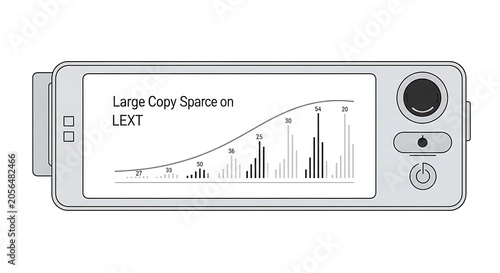 Graph Display on Mobile Device Screen.
