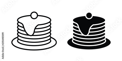 Bild auf Leinwand Pancake icon