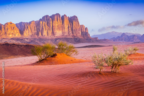 El Qattar mountain in the Wadi Rum desert, Valley of the Moon, Jordan