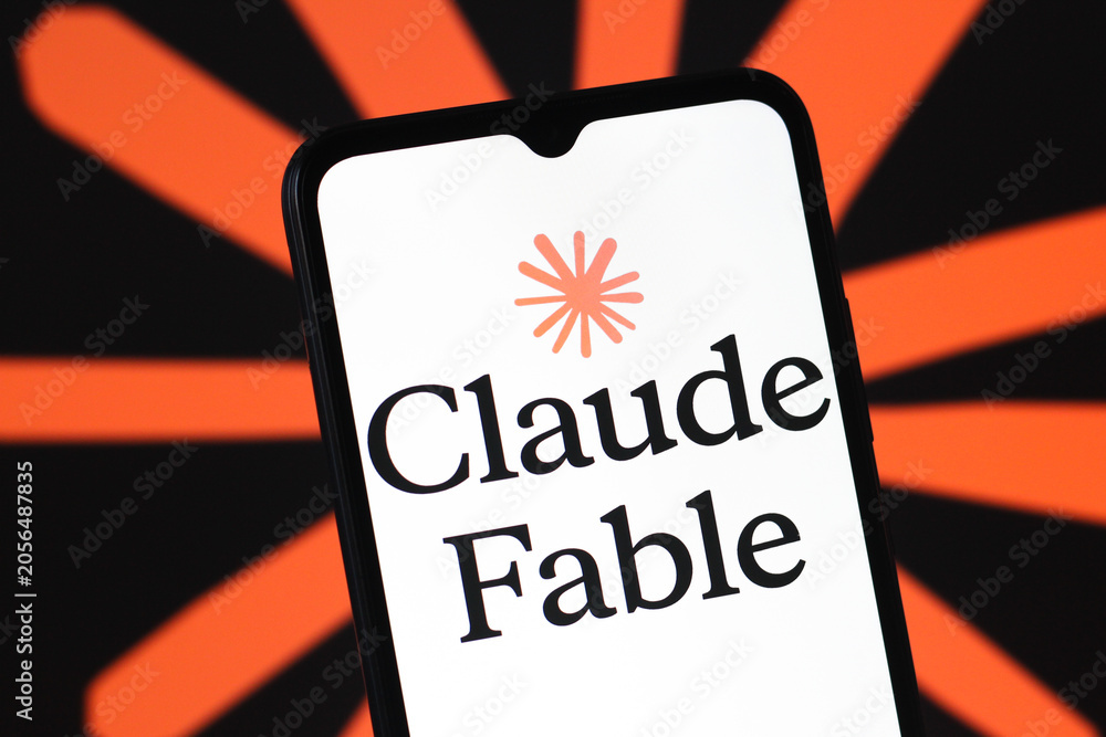 Naklejka premium In this photo illustration, the Claude Fable logo is seen displayed on a smartphone screen.