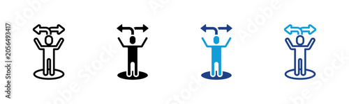 Fotografie Decision Making Web icon with multiple style collection