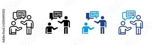 Принти на полотні Communication Web icon with multiple style collection