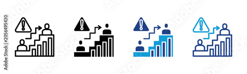 фотографія Escalation Web icon with multiple style collection