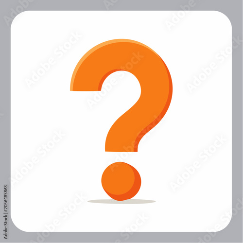Orange Question Mark Symbol