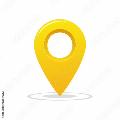Yellow Map Pin Icon