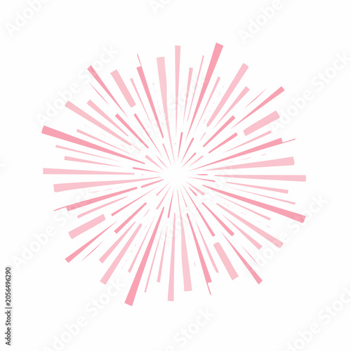 Pink Sunburst Effect
