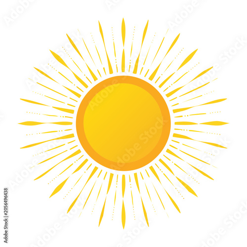 Yellow Sun Vector Illustration