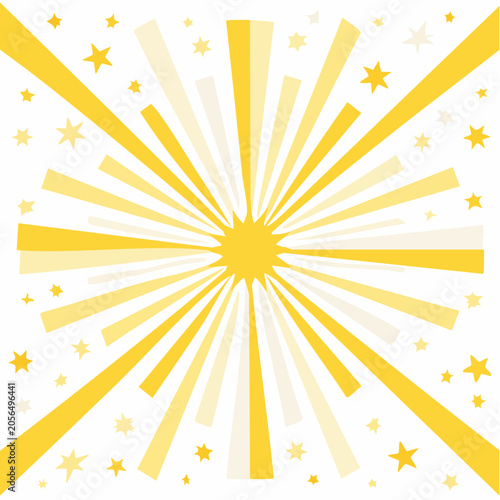 Yellow Starburst and Stars Graphic