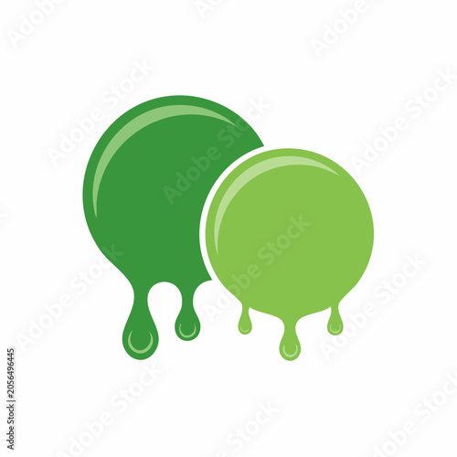 Two Green Droplets