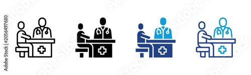 Konstfotografi Doctor Visit Web icon with multiple style collection