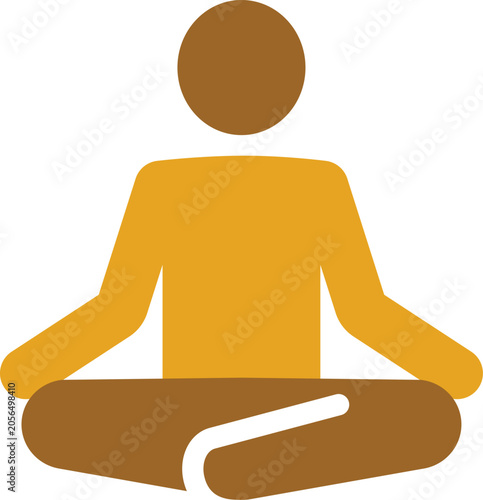 Person Meditating Icon - Mindfulness and Wellness Concept