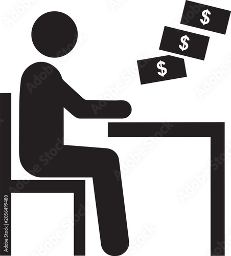Online Earnings Income Generation And Financial Success Concept With Digital Payment And Money Flow