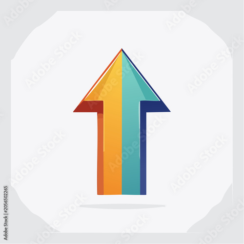 Colorful Upward Arrow Icon