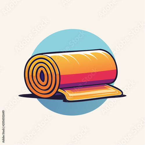 Rolled Yoga Mat Icon