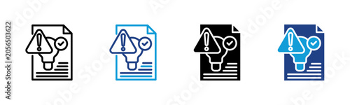 Tableau sur toile Problem Statement Web icon with multiple style collection