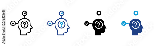 Foto Hypothesis Web icon with multiple style collection