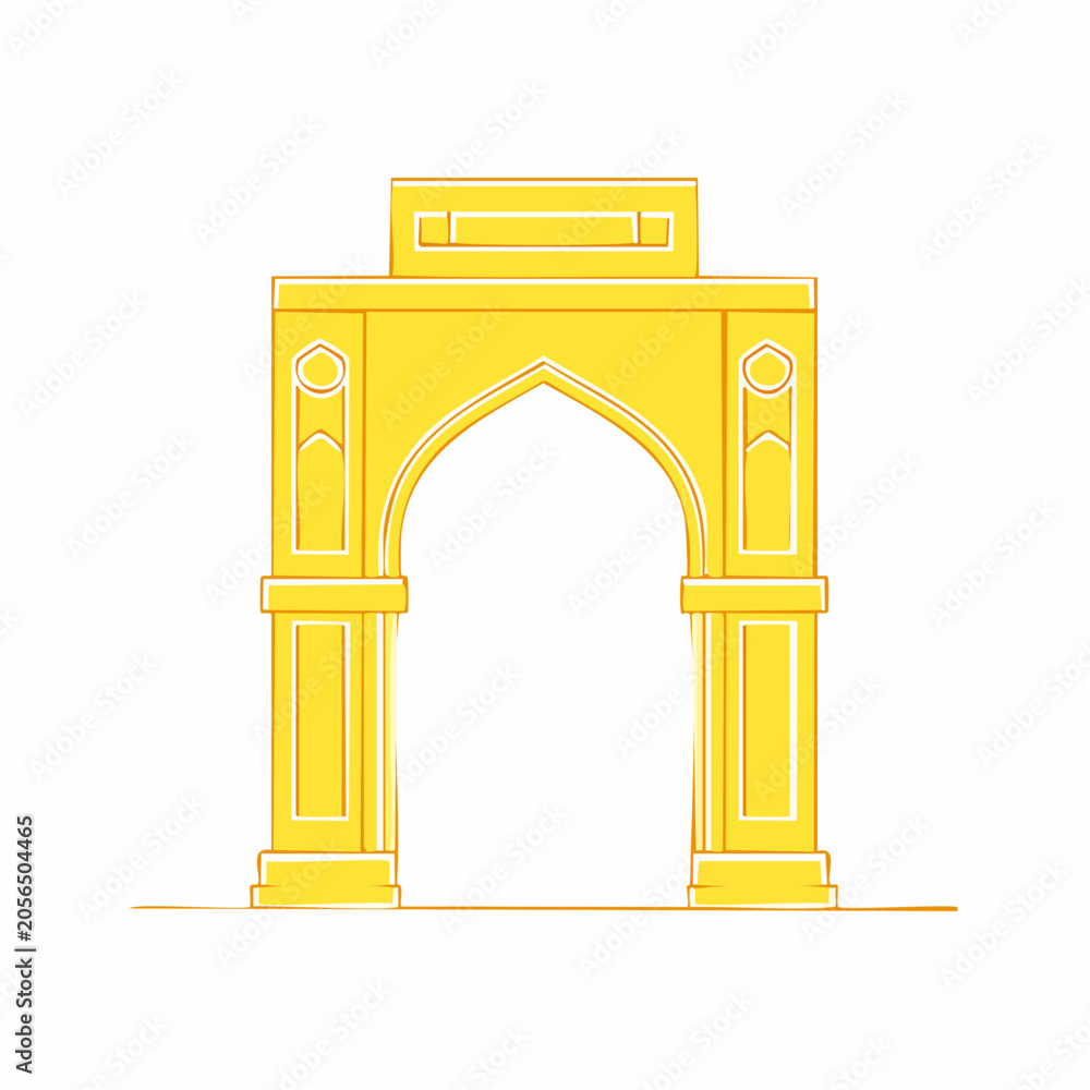 Fototapeta premium Golden Archway Illustration