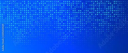 Schilderij op canvas Neon blue triangle texture