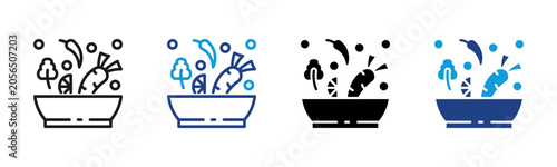 Fotografie Ingredient Web icon with multiple style collection