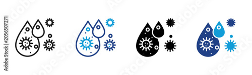 Quadro su tela Contamination Web icon with multiple style collection