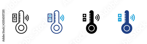 Foto Temperature Control Web icon with multiple style collection