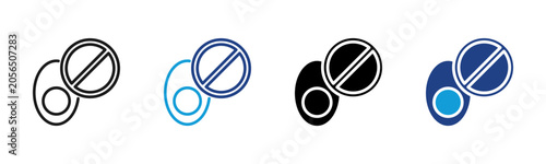 Photos Allergen Web icon with multiple style collection
