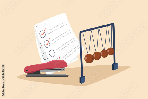 Science education concept with experiment and learning tools. School equipment concept. Colored flat graphic vector illustration isolated.