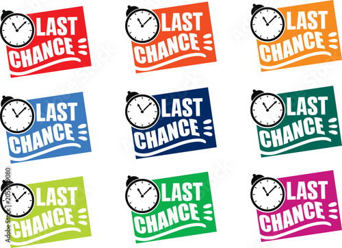 Last Chance Sticker design in many color