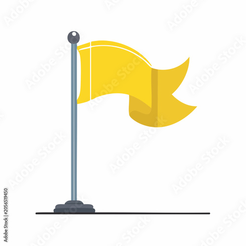 Yellow Flag on Pole