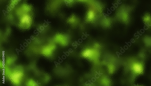 Abstract green light frosted glass foil reflected textured surface