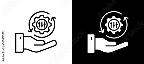 Φωτογραφία Adaptability Skills whiteblack icon
