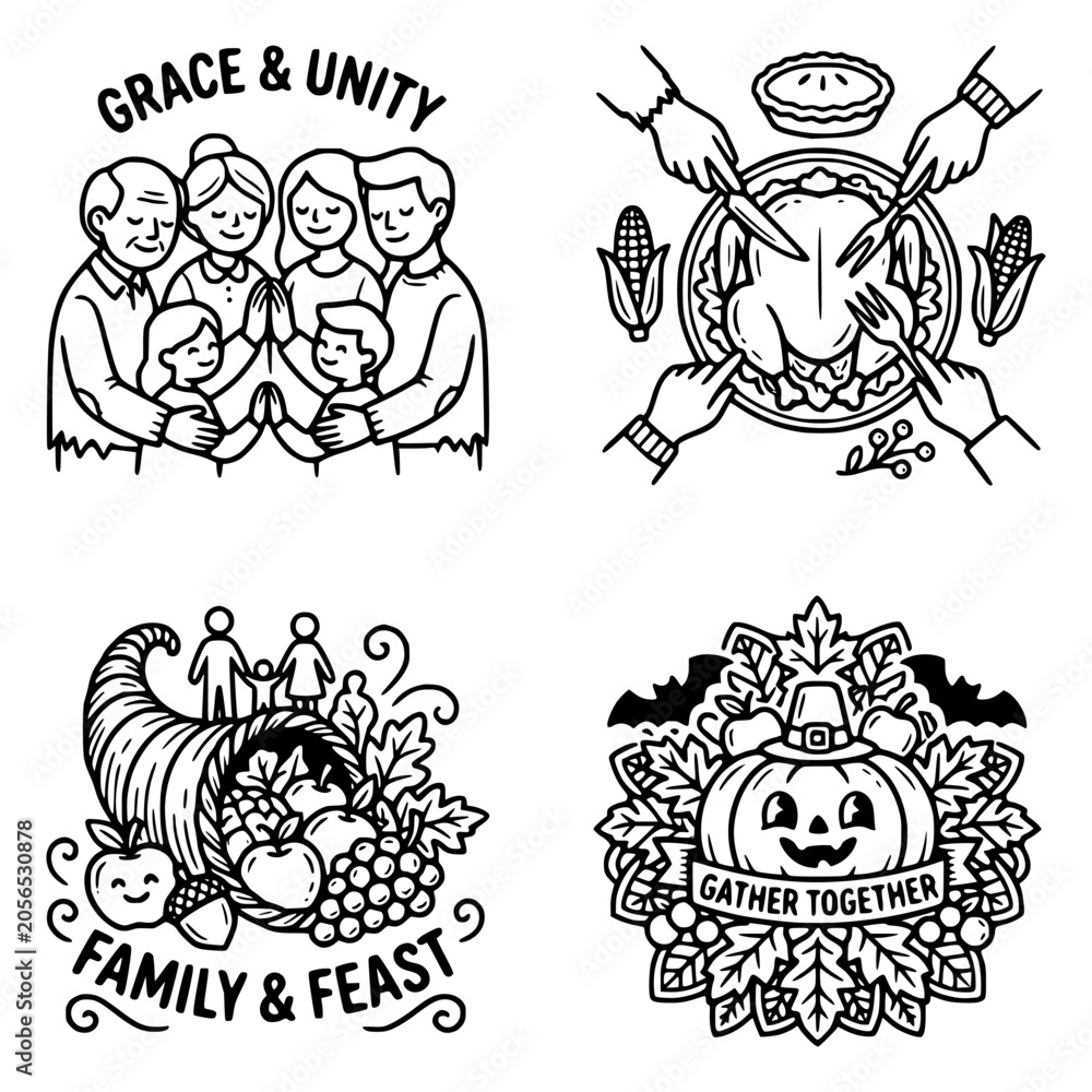 Obraz premium Family Thanksgiving Dinner set