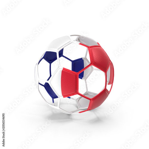 France football ball with blue white and red flag colors, national team sports design, European football and tournament concept
