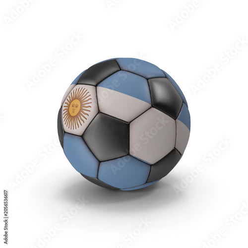Algeria football ball with green red and white flag colors, national team sports design and tournament concept