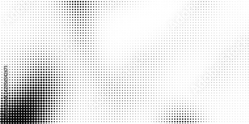 : Halftone gradient. Dotted gradient, smooth dots spraying and halftones dot background seamless horizontal geometric pattern vector template set. modern