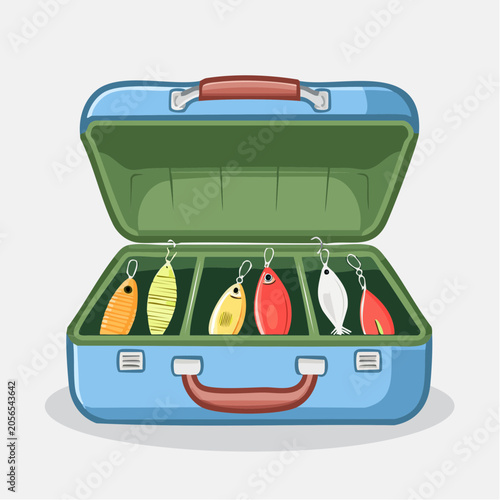 Fishing Tackle Box with Lures