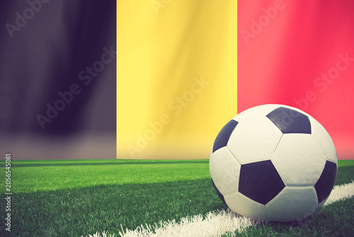 Belgium Soccer Ball Vintage Color