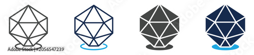 Canvas-taulu beryl icon set multiple concept