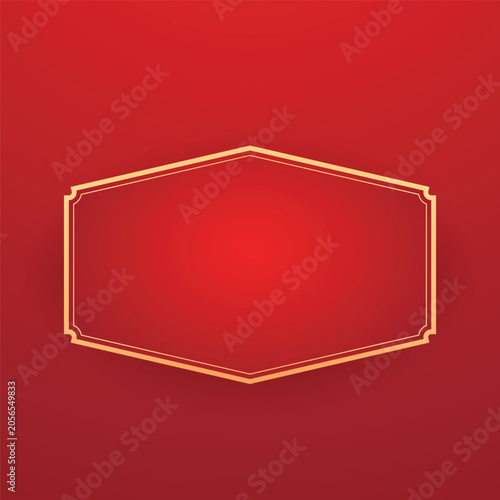 Happy Chinese new year 2027. Chinese new year banner for show product. Greeting card. China frame with lantern on red background.