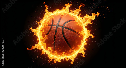Vibrant orange and yellow flames burning against a dark background, fire