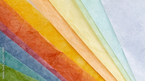 layered colorful japanese paper texture with elegant translucent composition