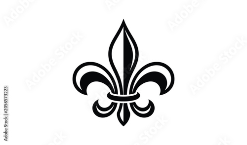 Black fleur de lis symbol on isolated video