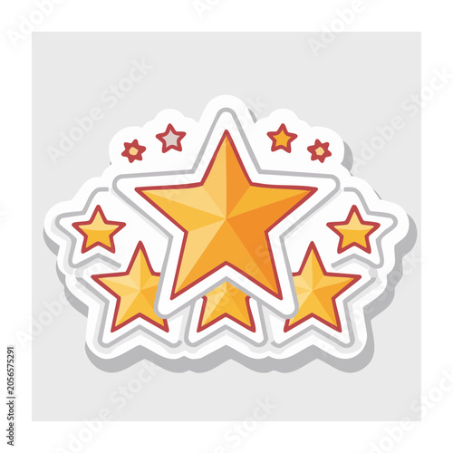 Yellow star burst vector icon