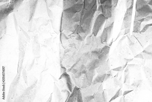 Crumpled white paper background PNG isolated on transparent background,